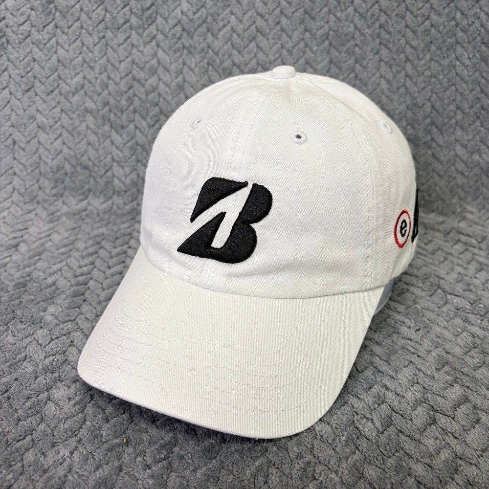 Bridgestone e6 Logo Embroidered Strapback OS White Golf Dad Hat